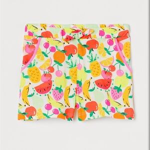H&M Kids Jersey Shorts in White/Fruit Size 8-10